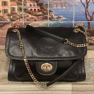 ❌SOLD ❌COACH Ranger Black Leather Flap Convertible Bag